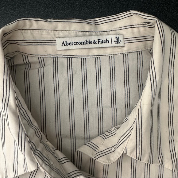 Abercrombie Striped Beige Wrap Blouse - Picture 6 of 9